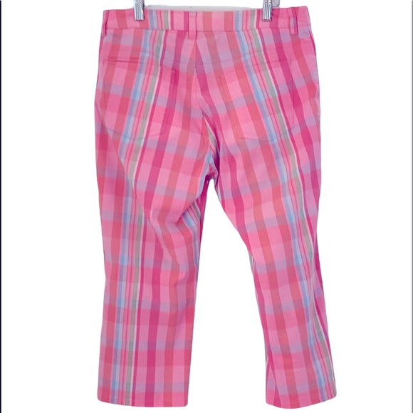 Pink Plaid Ralph Lauren Y2K Style Capri Pants Size 4 - Picture 2 of 12
